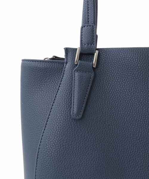 MK MICHEL KLEIN（エムケーミッシェルクラン）の「[2WAY]合成皮革ポイントデザイントートバッグ（トートバッグ・レディース・ライトグレー/ネイビー/ブラック・00）」の9枚目の写真