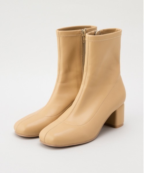 LE VERNIS（ル・ベルニ）の「LE VERNIS(ル・ベルニ)Square stretch boots（ブーツ・レディース・ブラウン/ベージュ・24.5/24/23.5/23）」の11枚目の写真