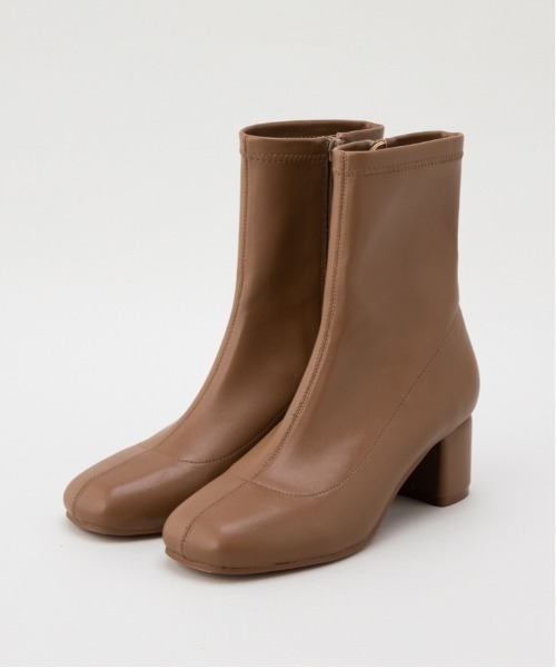 LE VERNIS（ル・ベルニ）の「LE VERNIS(ル・ベルニ)Square stretch boots（ブーツ・レディース・ブラウン/ベージュ・24.5/24/23.5/23）」の12枚目の写真