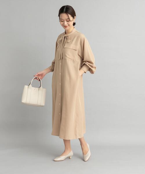 セール】ボウタイワークシャツワンピース（ワンピース）｜URBAN