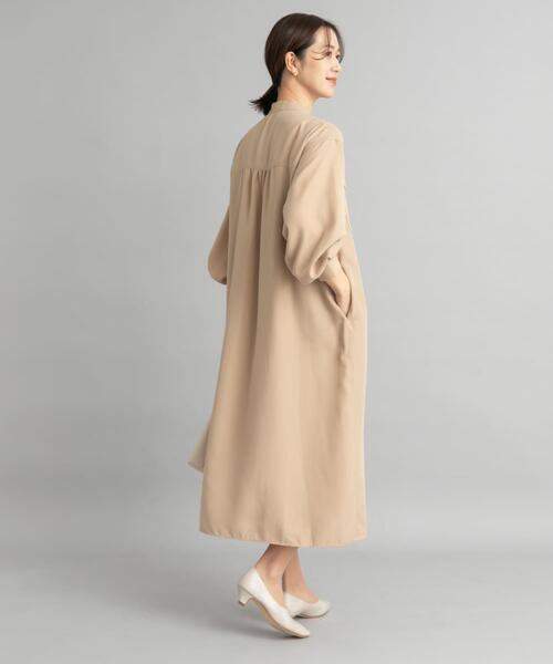URBAN RESEARCH DOORS(アーバンリサーチドアーズ)の「ボウタイワークシャツワンピース(ワンピース・レディース・ネイビー/ベージュ・MEDIUM)」の9枚目の写真