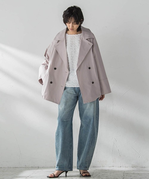 MAYSON GREY(メイソングレイ)の「シアーフェザーブラウス≪手洗い可能≫(シャツ/ブラウス・レディース・ブルー/ライトグレー/ホワイト・M)」の11枚目の写真