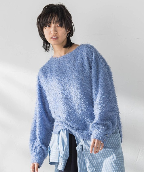 MAYSON GREY(メイソングレイ)の「シアーフェザーブラウス≪手洗い可能≫(シャツ/ブラウス・レディース・ブルー/ライトグレー/ホワイト・M)」の20枚目の写真