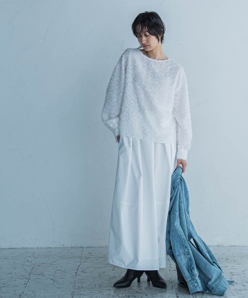 MAYSON GREY(メイソングレイ)の「シアーフェザーブラウス≪手洗い可能≫(シャツ/ブラウス・レディース・ブルー/ライトグレー/ホワイト・M)」の15枚目の写真