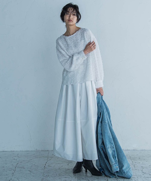 MAYSON GREY(メイソングレイ)の「シアーフェザーブラウス≪手洗い可能≫(シャツ/ブラウス・レディース・ブルー/ライトグレー/ホワイト・M)」の16枚目の写真