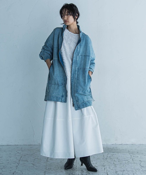 MAYSON GREY(メイソングレイ)の「シアーフェザーブラウス≪手洗い可能≫(シャツ/ブラウス・レディース・ブルー/ライトグレー/ホワイト・M)」の18枚目の写真