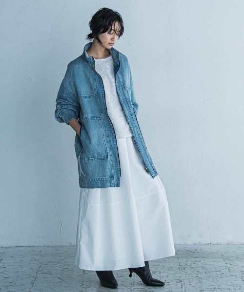 MAYSON GREY(メイソングレイ)の「シアーフェザーブラウス≪手洗い可能≫(シャツ/ブラウス・レディース・ブルー/ライトグレー/ホワイト・M)」の19枚目の写真