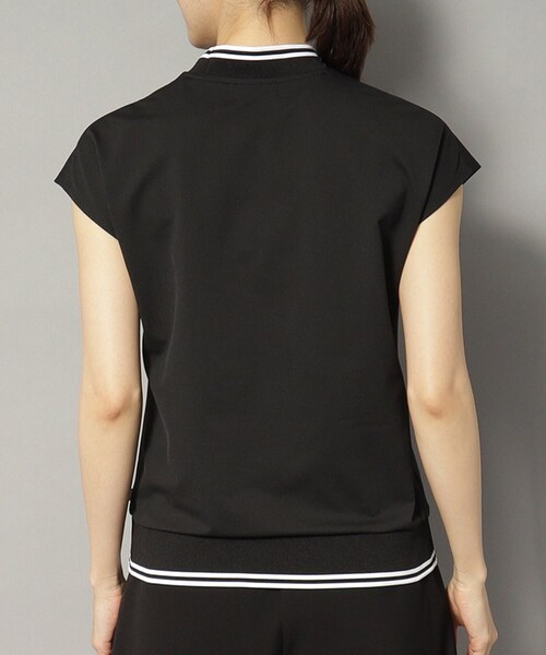 adabat（アダバット）の「◆【新レーベル ADABAT NAVY】UVカット/吸水速乾 ダブルラインモックネックT（Tシャツ/カットソー・レディース・ホワイト/ブラック・36/42/40/38）」の6枚目の写真