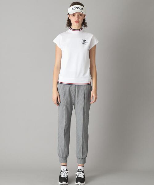 adabat（アダバット）の「◆【新レーベル ADABAT NAVY】UVカット/吸水速乾 ダブルラインモックネックT（Tシャツ/カットソー・レディース・ホワイト/ブラック・36/42/40/38）」の11枚目の写真