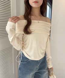 one after another NICE CLAUP | ドロストリボンオフショルトップス【ZOZO限定商品】(Tシャツ/カットソー)