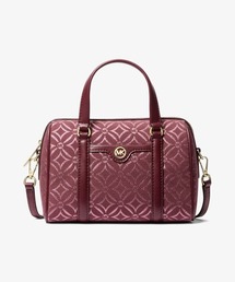 TRAVEL メタリック ロゴジャカード ダッフルクロスボディ スモール