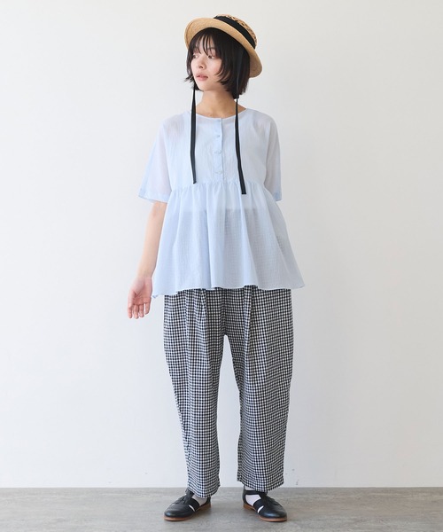 ビュルデサボン★Recycle wool Twill パンツタータンチェック bulle de savon（ビュルデサボン）｜その他パンツ一覧 - WEAR