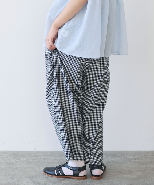 bulle de savon(ビュルデサボン)の「gingham tuck パンツ(その他 bulle de savon(ビュルデサボン)の「gingham tuck パンツ(その他