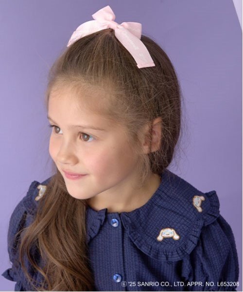 Lycee mine（リセマイン）の「【サンリオキャラクターズ】シナモロールフリル衿ブラウス&リボンヘアゴムセット（シャツ/ブラウス・キッズ・オフホワイト/ネイビー・100cm/130cm/120cm/140cm/110cm）」の9枚目の写真
