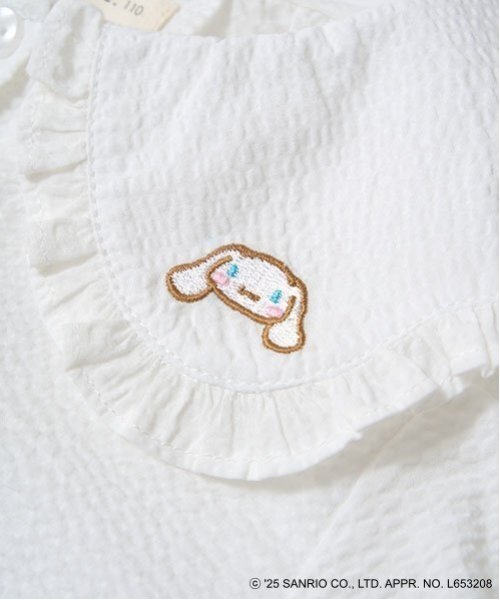 Lycee mine（リセマイン）の「【サンリオキャラクターズ】シナモロールフリル衿ブラウス&リボンヘアゴムセット（シャツ/ブラウス・キッズ・オフホワイト/ネイビー・100cm/130cm/120cm/140cm/110cm）」の18枚目の写真