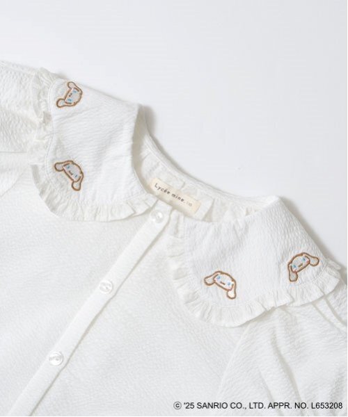 Lycee mine（リセマイン）の「【サンリオキャラクターズ】シナモロールフリル衿ブラウス&リボンヘアゴムセット（シャツ/ブラウス・キッズ・オフホワイト/ネイビー・100cm/130cm/120cm/140cm/110cm）」の20枚目の写真