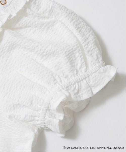 Lycee mine（リセマイン）の「【サンリオキャラクターズ】シナモロールフリル衿ブラウス&リボンヘアゴムセット（シャツ/ブラウス・キッズ・オフホワイト/ネイビー・100cm/130cm/120cm/140cm/110cm）」の22枚目の写真