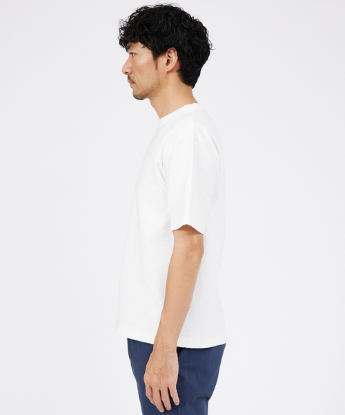 ABAHOUSE GRAY(アバハウスグレイ)の「ジオメトリックリンクス 半袖Tシャツ(Tシャツ/カットソー・メンズ・ホワイト/グレイッシュブルー/ブラック/グレイッシュベージュ・48/46)」の6枚目の写真