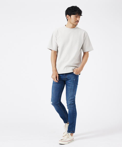 ABAHOUSE GRAY(アバハウスグレイ)の「ジオメトリックリンクス 半袖Tシャツ(Tシャツ/カットソー・メンズ・ホワイト/グレイッシュブルー/ブラック/グレイッシュベージュ・48/46)」の19枚目の写真