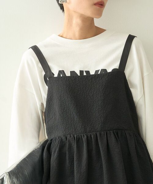 AMERICAN HOLIC（アメリカンホリック）の「ジャガードティアードキャミ（キャミソール・レディース・ブラック・M/L）」の3枚目の写真