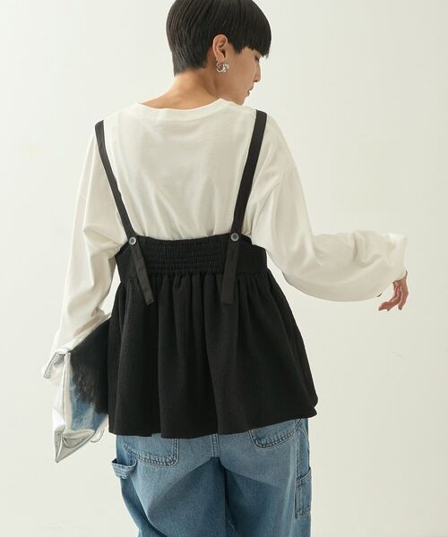 AMERICAN HOLIC（アメリカンホリック）の「ジャガードティアードキャミ（キャミソール・レディース・ブラック・M/L）」の5枚目の写真