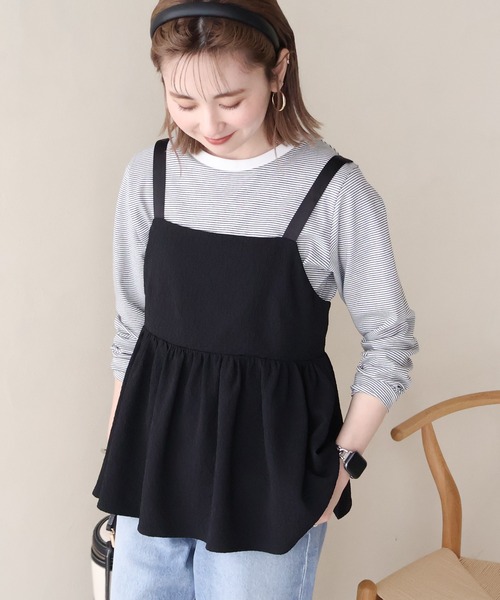 AMERICAN HOLIC（アメリカンホリック）の「ジャガードティアードキャミ（キャミソール・レディース・ブラック・M/L）」の16枚目の写真