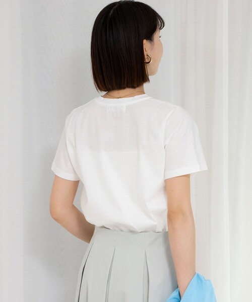 NOLLEY’S Sophi（ノーリーズソフィ）の「オーガニックコットンロゴT（Tシャツ/カットソー・レディース・ホワイト系その他2/グレー/ホワイト・38）」の11枚目の写真