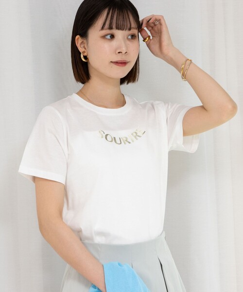 NOLLEY’S Sophi（ノーリーズソフィ）の「オーガニックコットンロゴT（Tシャツ/カットソー・レディース・ホワイト系その他2/グレー/ホワイト・38）」の12枚目の写真