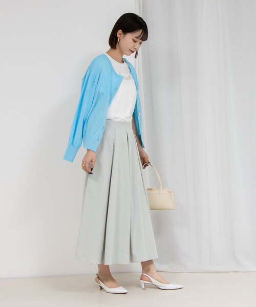 NOLLEY’S Sophi（ノーリーズソフィ）の「オーガニックコットンロゴT（Tシャツ/カットソー・レディース・ホワイト系その他2/グレー/ホワイト・38）」の14枚目の写真