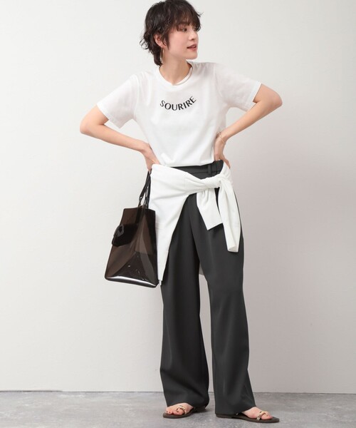 NOLLEY’S Sophi（ノーリーズソフィ）の「オーガニックコットンロゴT（Tシャツ/カットソー・レディース・ホワイト系その他2/グレー/ホワイト・38）」の22枚目の写真