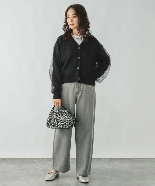 セール】チュールドッキングカーディガン長袖/253308（カーディガン