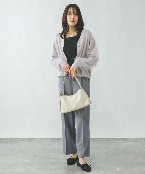 セール】チュールドッキングカーディガン長袖/253308（カーディガン