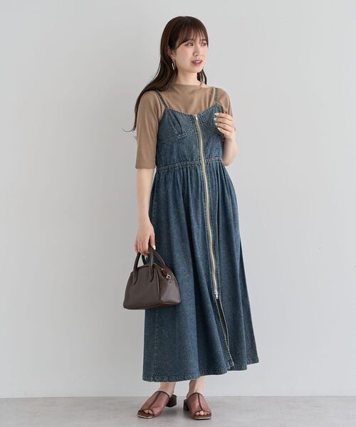 Sugar spoon（シュガースプーン）の「・SUGAR SPOON コルセットデニムキャミワンピ（ワンピース・レディース・インディゴブルー/グリーン/ピンク/ブラック・FREE）」の7枚目の写真