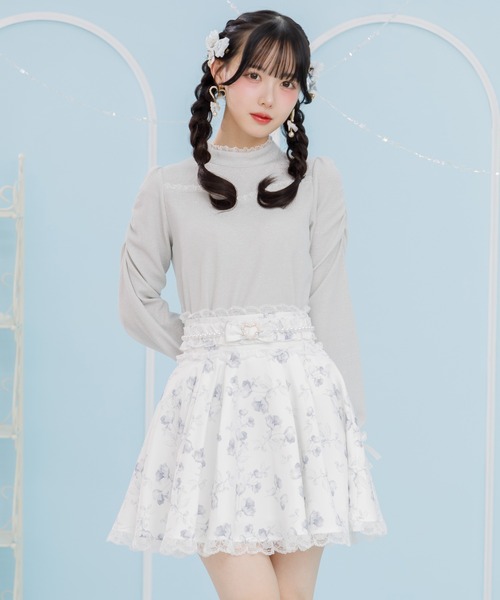 ROJITA（ロジータ）の「キラキラテレコトップス（Tシャツ/カットソー・レディース・グレー/ブラック/ピンク・FREE）」の4枚目の写真