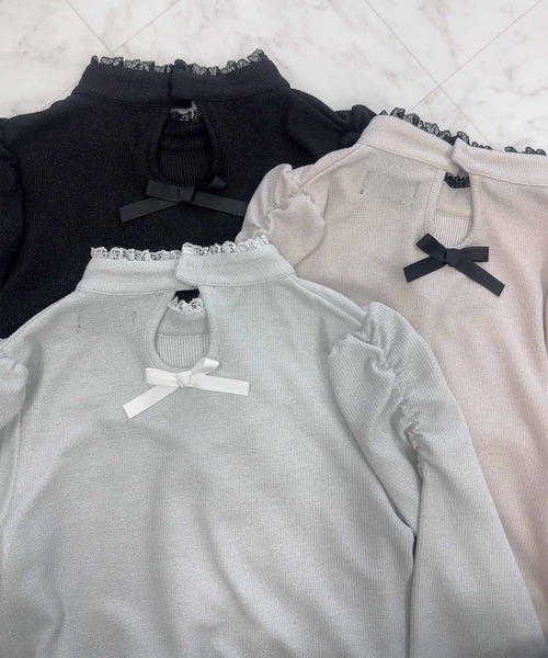 ROJITA（ロジータ）の「キラキラテレコトップス（Tシャツ/カットソー・レディース・グレー/ブラック/ピンク・FREE）」の14枚目の写真