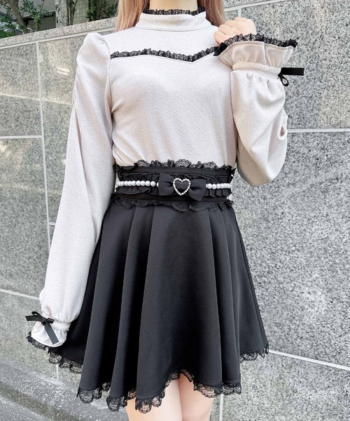 ROJITA（ロジータ）の「キラキラテレコトップス（Tシャツ/カットソー・レディース・グレー/ブラック/ピンク・FREE）」の15枚目の写真