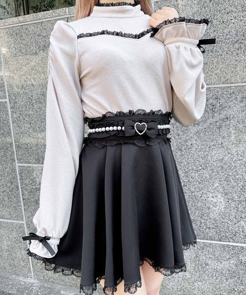 ROJITA（ロジータ）の「キラキラテレコトップス（Tシャツ/カットソー・レディース・グレー/ブラック/ピンク・FREE）」の16枚目の写真