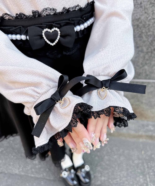 ROJITA（ロジータ）の「キラキラテレコトップス（Tシャツ/カットソー・レディース・グレー/ブラック/ピンク・FREE）」の17枚目の写真