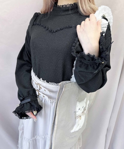 ROJITA（ロジータ）の「キラキラテレコトップス（Tシャツ/カットソー・レディース・グレー/ブラック/ピンク・FREE）」の20枚目の写真