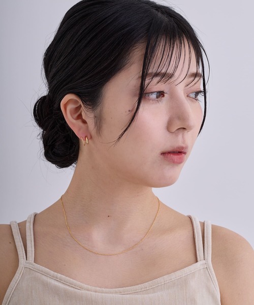 CALIN　STANDARD（カリンスタンダード）の「◆金属アレルギー対応◆◆made in japan◆【痛くない】【落ちにくい】【ストレスフリーな着け心地】カール　ミニループフィットイヤリング（イヤリング・レディース・ゴールド/ピンクゴールド/シルバー・FREE）」の9枚目の写真