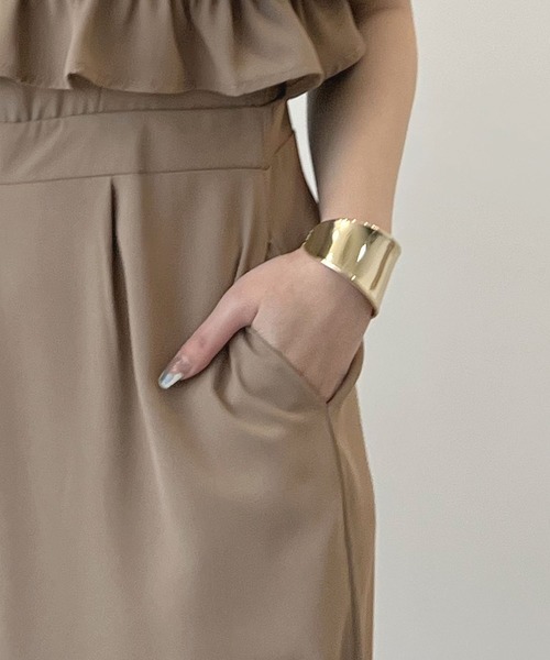 Futier land（フューティアランド）の「【オケージョン対応】フリルビスチェ風オールインワン（つなぎ/オールインワン・レディース・ホワイト/ベージュ/ブラック・FREE）」の7枚目の写真