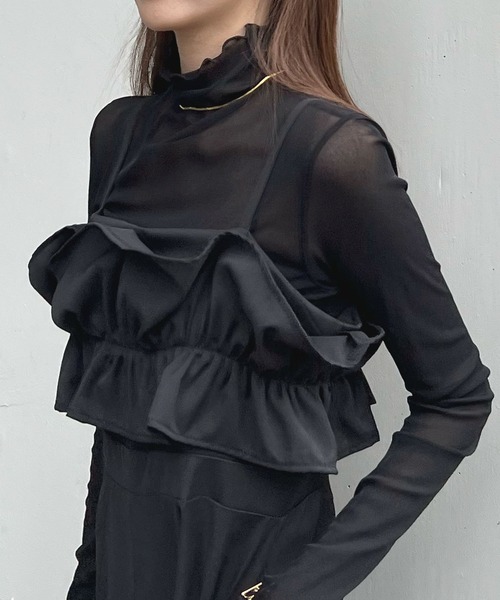 Futier land（フューティアランド）の「【オケージョン対応】フリルビスチェ風オールインワン（つなぎ/オールインワン・レディース・ホワイト/ベージュ/ブラック・FREE）」の11枚目の写真