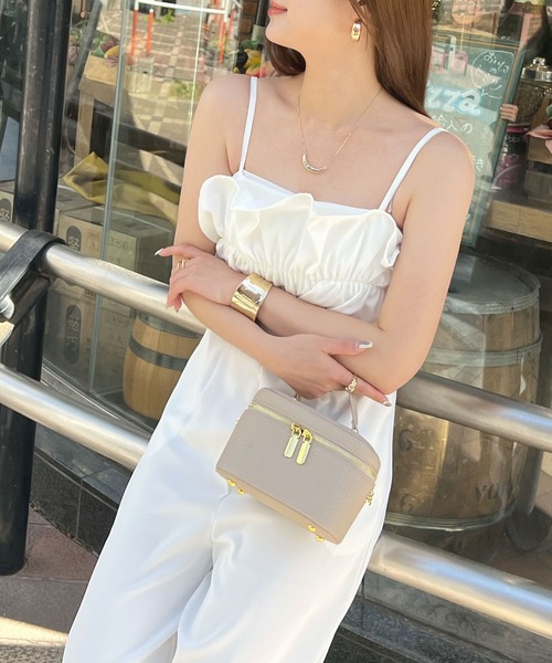 Futier land（フューティアランド）の「【オケージョン対応】フリルビスチェ風オールインワン（つなぎ/オールインワン・レディース・ホワイト/ベージュ/ブラック・FREE）」の13枚目の写真