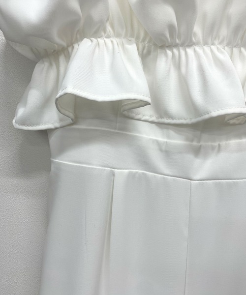 Futier land（フューティアランド）の「【オケージョン対応】フリルビスチェ風オールインワン（つなぎ/オールインワン・レディース・ホワイト/ベージュ/ブラック・FREE）」の22枚目の写真