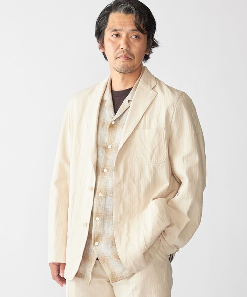 SHIPS(シップス)の「Southwick: Gate Label コットン シルク イージー ブレザー(テーラードジャケット・メンズ・ナチュラル・MEDIUM/LARGE)」の14枚目の写真