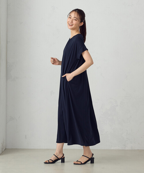 COMME CA ISM(コムサイズム)の「ギャザーワンピース(ワンピース・レディース・ブラウン/ネイビー/ブラック・MEDIUM/LARGE)」の10枚目の写真