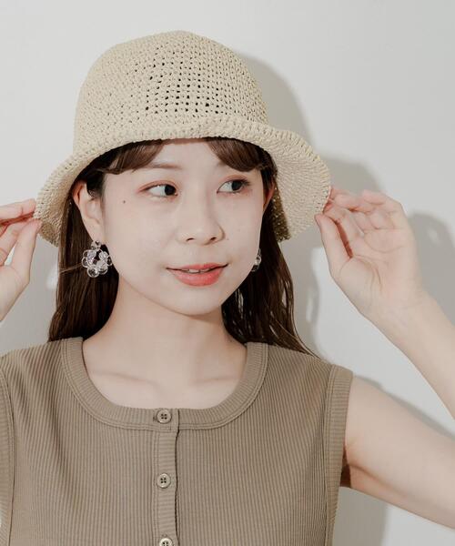 SMELLY（スメリー）の「ムジペーパーチューリップハット（ハット・レディース・ブラック/ベージュ/アイボリー・-）」の6枚目の写真