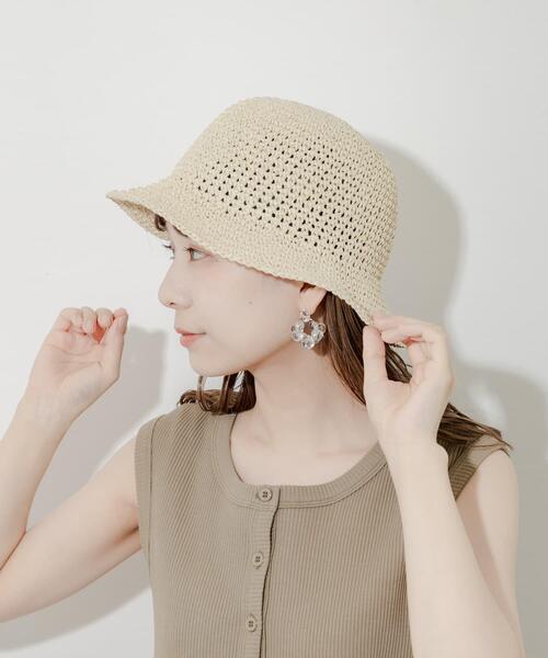 SMELLY（スメリー）の「ムジペーパーチューリップハット（ハット・レディース・ブラック/ベージュ/アイボリー・-）」の7枚目の写真