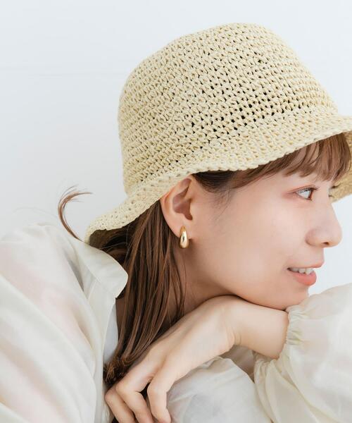 SMELLY（スメリー）の「ムジペーパーチューリップハット（ハット・レディース・ブラック/ベージュ/アイボリー・-）」の9枚目の写真