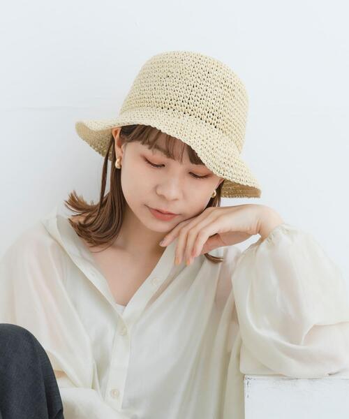 SMELLY（スメリー）の「ムジペーパーチューリップハット（ハット・レディース・ブラック/ベージュ/アイボリー・-）」の10枚目の写真